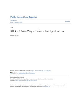 RICO: A New Way to Enforce Immigration Law
