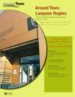 Around Town: Langston Hughes - Langston Hughes Community
