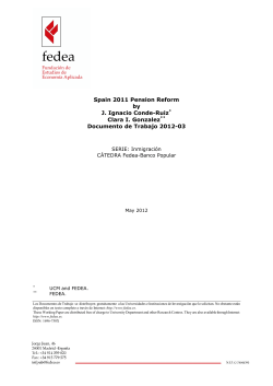 Spain 2011 Pension Reform by J. Ignacio Conde