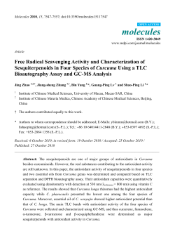 Free Radical Scavenging Activity and