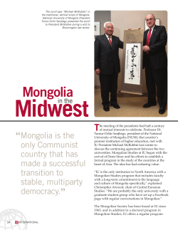 Mongolia - IU Worldwide