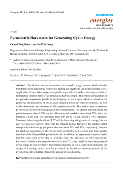 Pyroelectric Harvesters for Generating Cyclic Energy