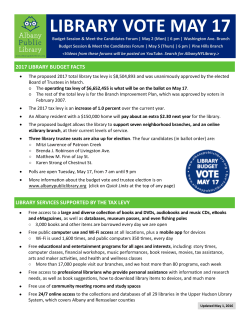 library vote may 17 - Albany Public Library
