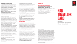 NAB Traveller Card user guide