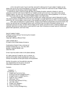 SECRET Freedom Fighter - Freedom School