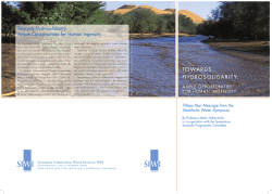 TOWARDS HYDROSOLIDARITY: