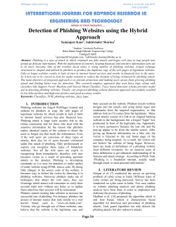Detection of Phishing Websites using the Hybrid Approach