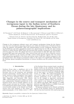Changes in the source and transport mechanism of terrigenous