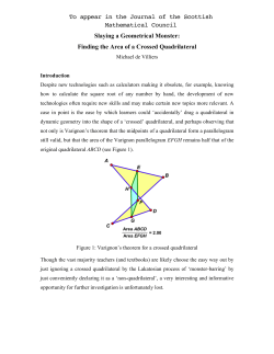 Finding the Area of a Crossed Quadrilateral