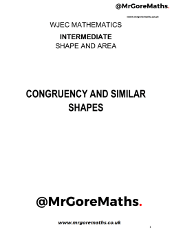 congruency and similar shapes