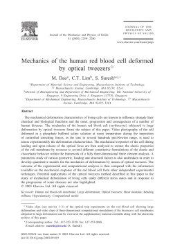 Mechanics of the human red blood cell deformed
