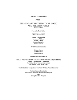 LOGIC - Chapters 1 and 2 with Excercises