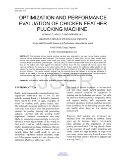 optimization and performance evaluation of chicken