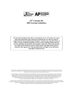 2002 AP Calculus BC Scoring Guidelines - AP Central