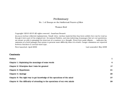 Preliminary - Early Modern Texts