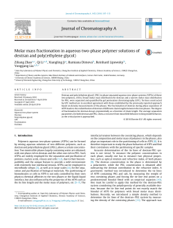 Molar mass fractionation in aqueous two