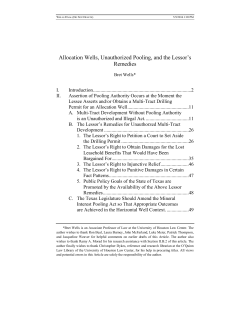 Allocation Wells, Unauthorized Pooling, and the