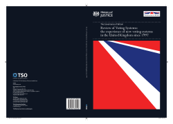 Review of Voting Systems - UK Government Web Archive