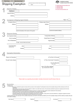 Shipping Exemption