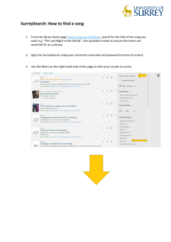 SurreySearch: How to find a song