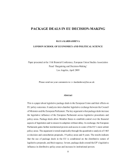 PACKAGE DEALS IN EU DECISION