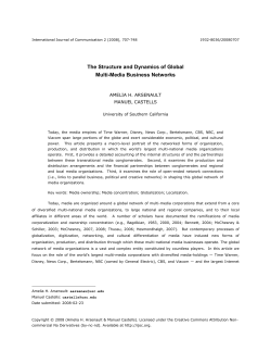 The Structure and Dynamics of Global Multi