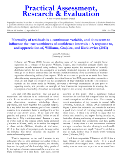 Normality of Residuals Is a Continuous Variable, and Does Seem to