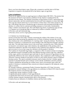 Letter To Legislators