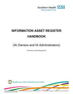 Information Asset Owners and Administrators