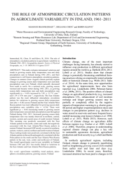 THE ROLE OF ATMOSPHERIC CIRCULATION PATTERNS IN