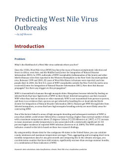 Predicting West Nile Virus Outbreaks