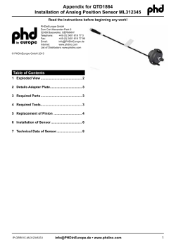 Appendix for QTD1864 Installation of Analog Position