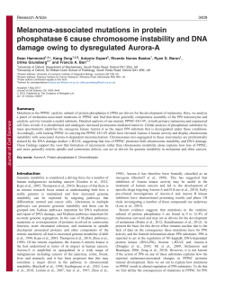 Melanoma-associated mutations in protein phosphatase 6 cause