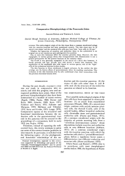 Comparative Histophysiology of the Pancreatic