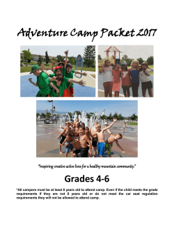 Adventure Camp 2017 Packet - Truckee