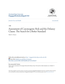 Assessment of Carcinogenic Risk and the Delaney Clause: The
