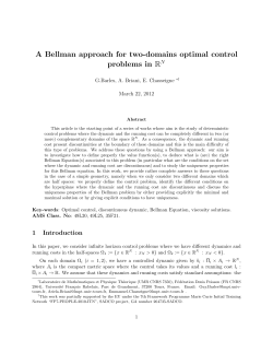 A Bellman approach for two-domains optimal control