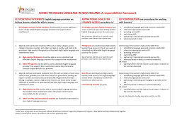 ACCESS TO ENGLISH LANGUAGE IN NEW ZEALAND: A
