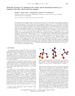 Molecular Structure of a Supported VO4 Cluster