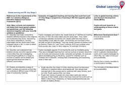 Global learning and RE: Key Stage 2 References to the