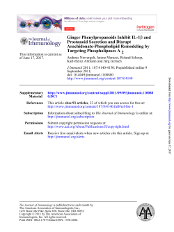 Ginger Phenylpropanoids Inhibit IL