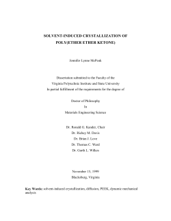 solvent-induced crystallization of poly(ether ether ketone)