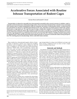 Accelerative Forces Associated with Routine