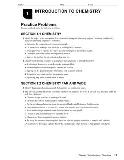 INTRODUCTION TO CHEMISTRY