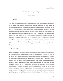 Asylum and refugee law and policy