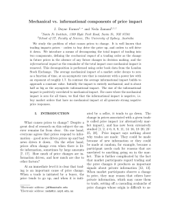Mechanical vs. informational components of