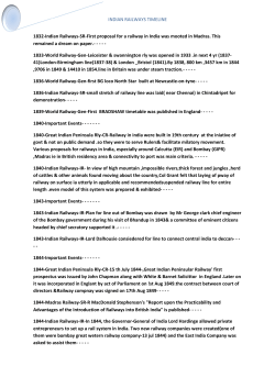 IR history - India Rail Info