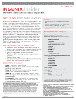 FOCUS ON: preSSUre UlCerS