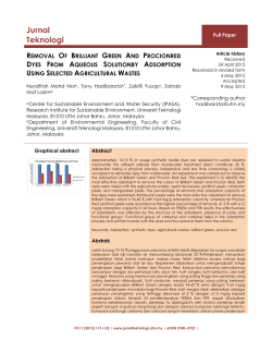 Template for for the Jurnal Teknologi