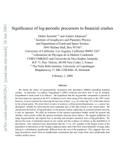 Significance of log-periodic precursors to financial crashes